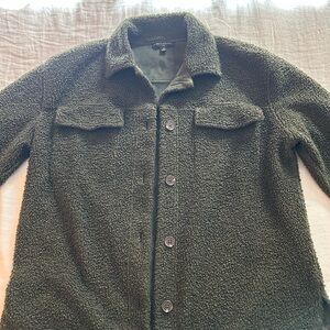 Banana Republic Green Boucle Jacket